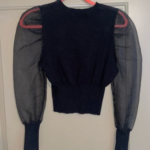 Vestique mesh sleeve sweater - Size L